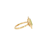 14k Yellow Gold 0.72ctw Peridot Vintage Inspired Women's Ring