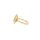 14k Yellow Gold 0.72ctw Peridot Vintage Inspired Women's Ring