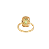 14k Yellow Gold 0.72ctw Peridot Vintage Inspired Women's Ring