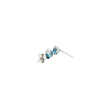 14k White Gold 0.83ctw Bezel Blue Topaz Earrings