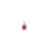 14k White Gold 2.01ctw Garnet Solitaire Pendant