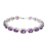 Sterling Silver Amethyst Bracelet