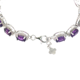 Sterling Silver Amethyst Bracelet