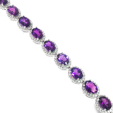 Sterling Silver Amethyst Bracelet