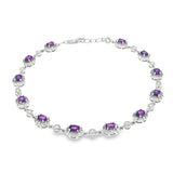 Sterling Silver 1.78ctw Amethyst Bracelet