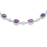 Sterling Silver 1.78ctw Amethyst Bracelet