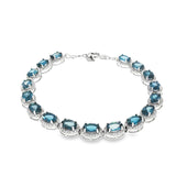 Sterling Silver London Blue Topaz Bracelet