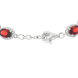 Sterling Silver Garnet Bracelet