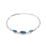 Sterling Silver Opal Bracelet