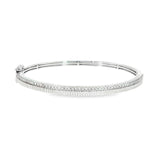 Sterling Silver 0.5 ctw Diamond Bangle Bracelet