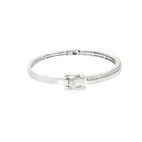 Sterling Silver 0.5 ctw Diamond Bangle Bracelet