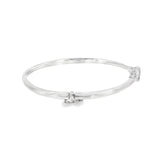 Sterling Silver Diamond Bangle Bracelet