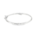 Sterling Silver Diamond Bangle Bracelet