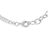 Sterling Silver White Gold Infinity Bracelet