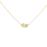 14k Yellow Gold Toi et Moi Diamond Pendant