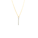 14k Two-tone 0.05 ctw Diamond Cross Necklace