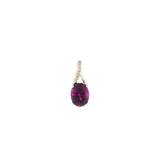 14k White Gold 2.50ctw Pruple Garnet Pendant