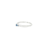 Sterling Silver 0.11 ctw MT Yogo Sapphire Women's Ring Size 7.25