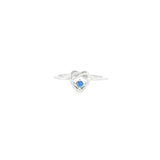 Sterling Silver 0.08 ctw MT Yogo Sapphire Women's Ring Size 7.5