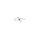 Sterling Silver 0.10 ctw MT Yogo Sapphire Women's Ring Size 6.25