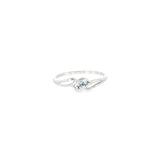 Sterling Silver 0.04 ctw MT Yogo Sapphire Women's Ring Size 8.5