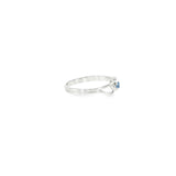 Sterling Silver 0.05 ctw MT Yogo Sapphire Women's Ring Size 6.5