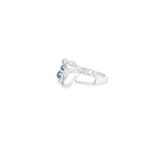 Sterling Silver 0.11 ctw MT Yogo Sapphire Women's Ring Size 7.5
