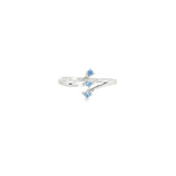 Sterling Silver 0.11 ctw MT Yogo Sapphire Women's Ring Size 7.5