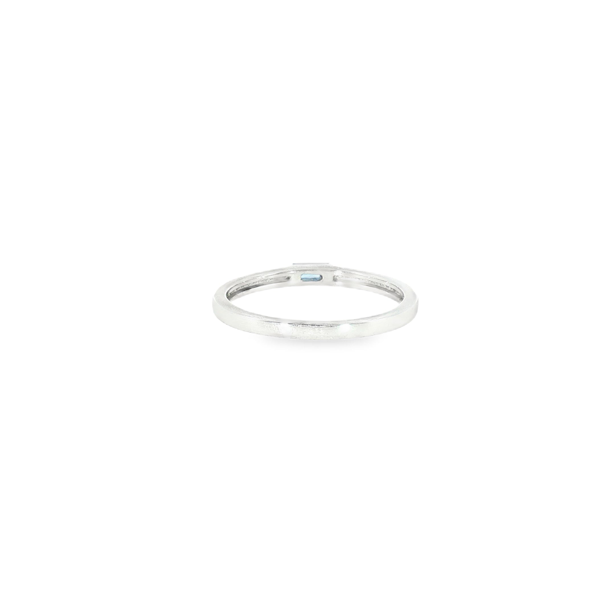 Sterling Silver 0.13 ctw MT Yogo Sapphire Women's Ring Size 7.5