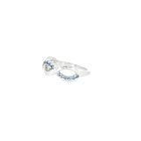 Sterling Silver 0.27 ctw MT Yogo Sapphire Women's Ring Size 6.25