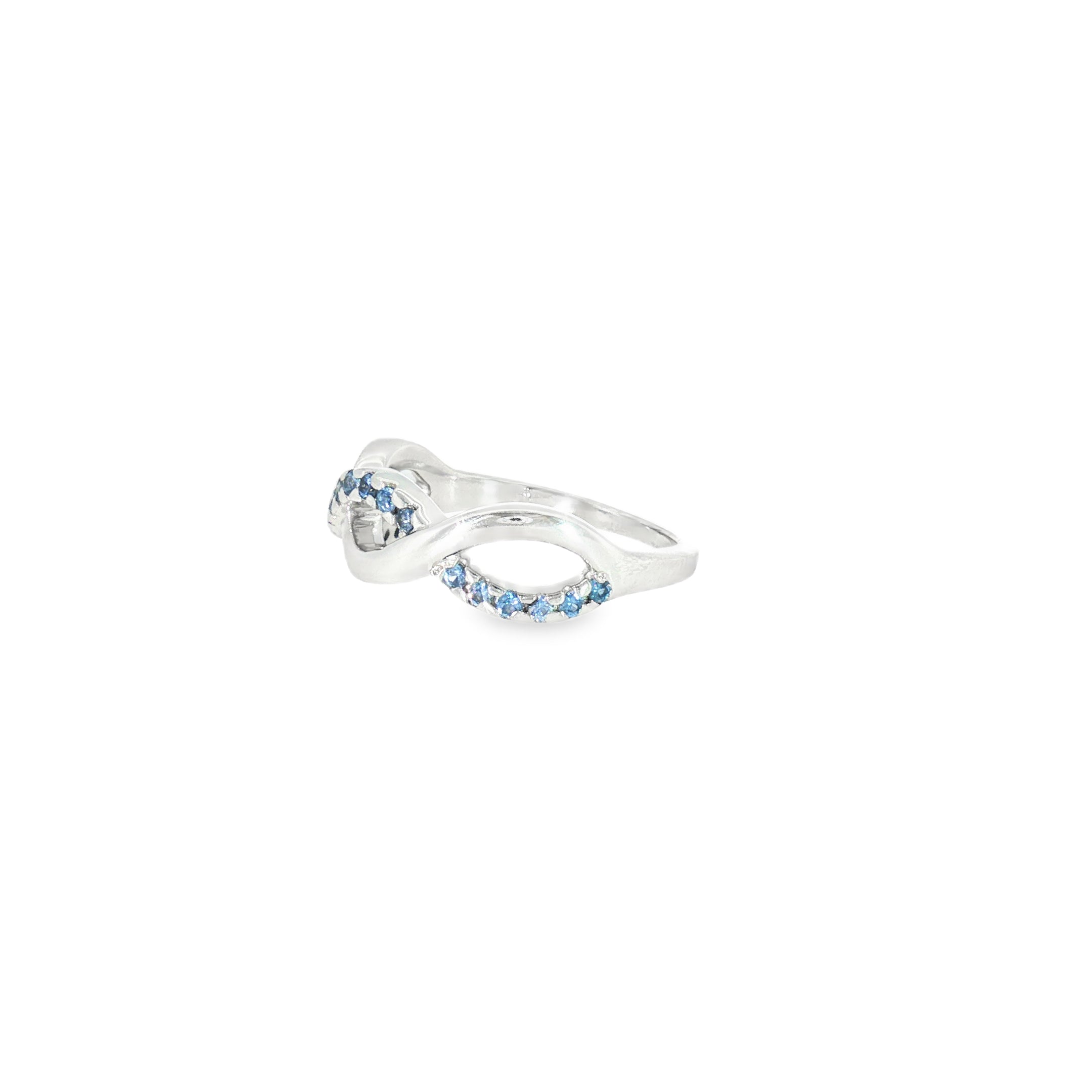 Sterling Silver 0.27 ctw MT Yogo Sapphire Women's Ring Size 6.25