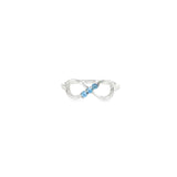 Sterling Silver 0.12 ctw MT Yogo Sapphire Women's Ring Size 7.5