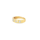 14k Yellow Gold 0.25 ctw Geometric Women's Diamond Ring