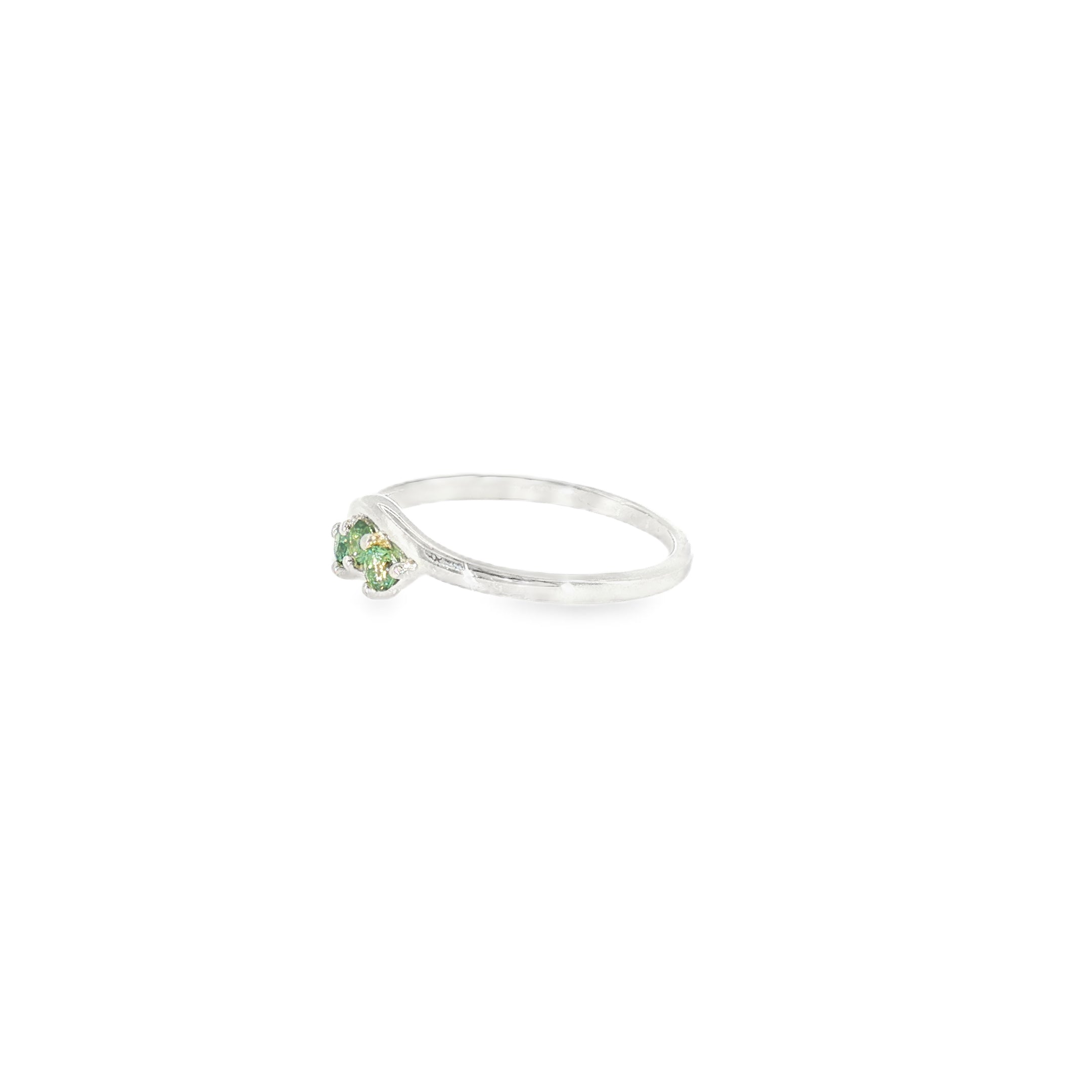 Sterling Silver 0.21 ctw Montana Sapphire Ring