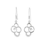 Sterling Silver 0.22 ctw Dangle MT Yogo Sapphire Earrings