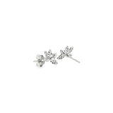 Sterling Silver 0.45 ctw Nature Inspired MT Yogo Sapphire Earrings