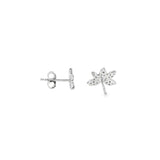 Sterling Silver 0.45 ctw Nature Inspired MT Yogo Sapphire Earrings