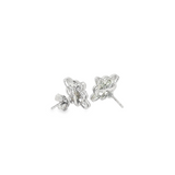 Sterling Silver 0.25 ctw MT Yogo Sapphire Earrings