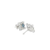 Sterling Silver 0.25 ctw MT Yogo Sapphire Earrings