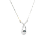 Sterling Silver 0.08 ctw MT Yogo Sapphire Pendant