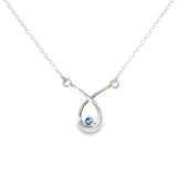 Sterling Silver 0.08 ctw MT Yogo Sapphire Pendant