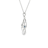 Sterling Silver 0.10 ctw MT Yogo Sapphire Pendant