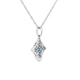Sterling Silver 0.38 ctw Vintage Inspired MT Yogo Sapphire Pendant