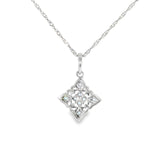 Sterling Silver 0.38 ctw Vintage Inspired MT Yogo Sapphire Pendant