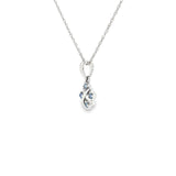 Sterling Silver 0.12 ctw MT Yogo Sapphire Pendant