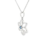 Sterling Silver 0.15 ctw Nature Inspired MT Yogo Sapphire Pendant