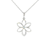 Sterling Silver 0.15 ctw Nature Inspired MT Yogo Sapphire Pendant
