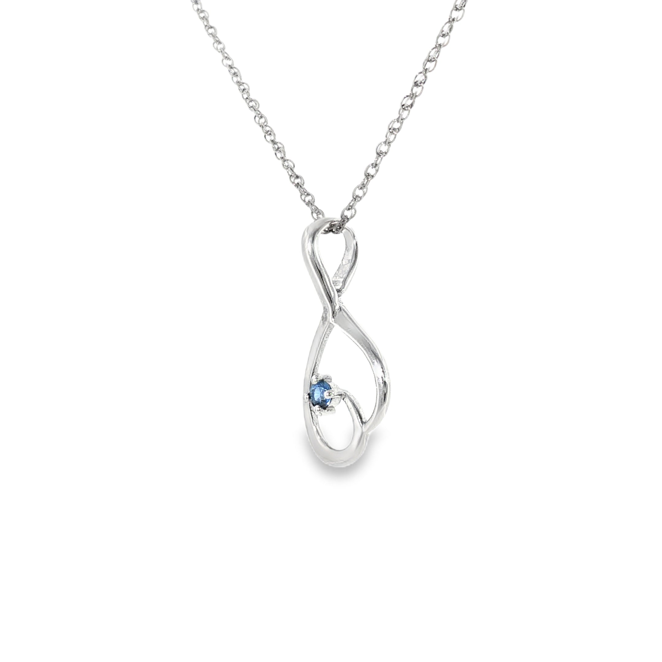 Sterling Silver 0.06 ctw MT Yogo Sapphire Pendant