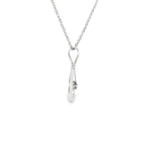 Sterling Silver 0.06 ctw MT Yogo Sapphire Pendant
