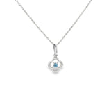 Sterling Silver 0.08 ctw MT Yogo Sapphire Pendant